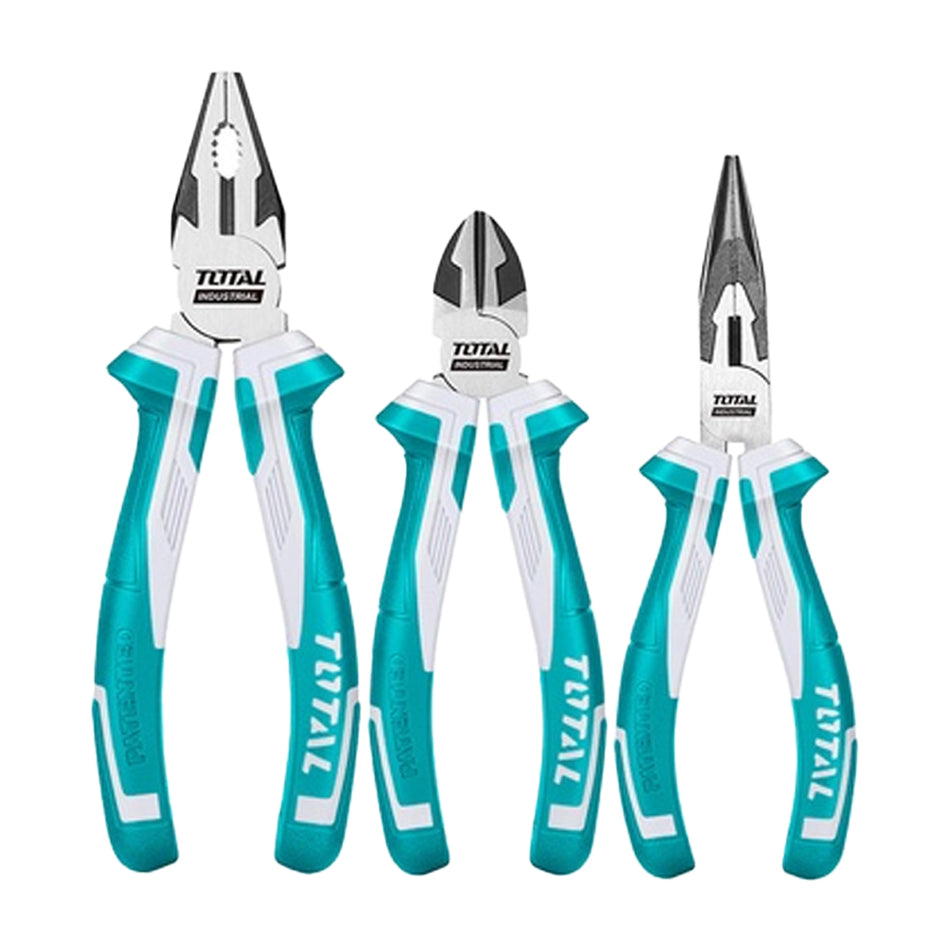 JUEGO DE ALICATES X 3 PZS INDUSTRIAL CROMO VANADIUM (PINZA 6CORTAFRIO 6ALICATE 8) TOTAL (THT2K0301)