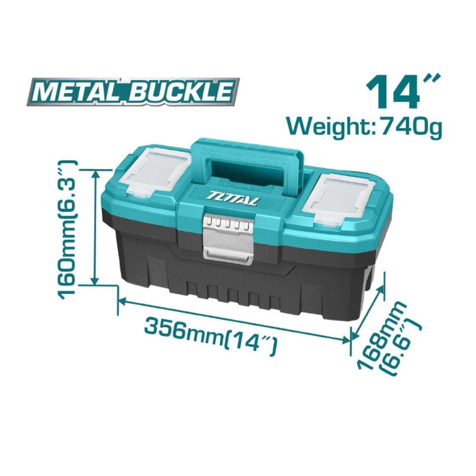 CAJA HERRAMIENTA 14 PLASTICA CIERRE METALICO TOTAL