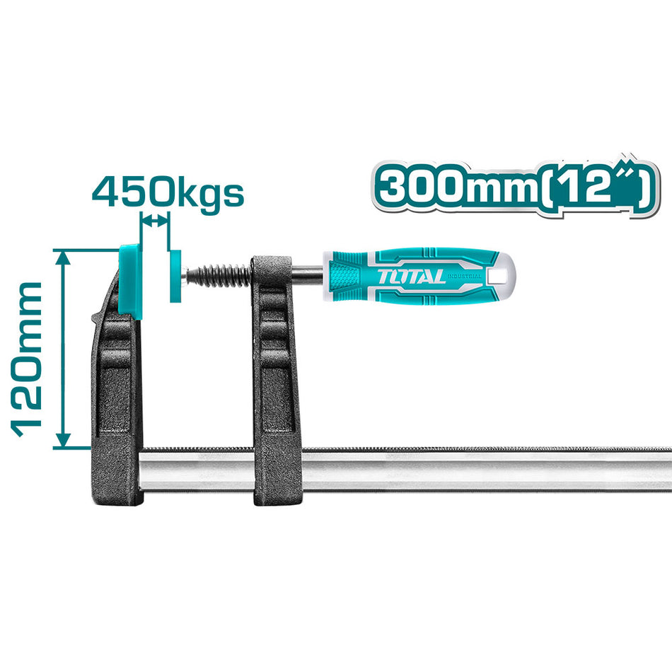 PRENSA SARGENTO EN F 120X400MM GRADUABLE INDUSTRIAL TOTAL (THT1321202)