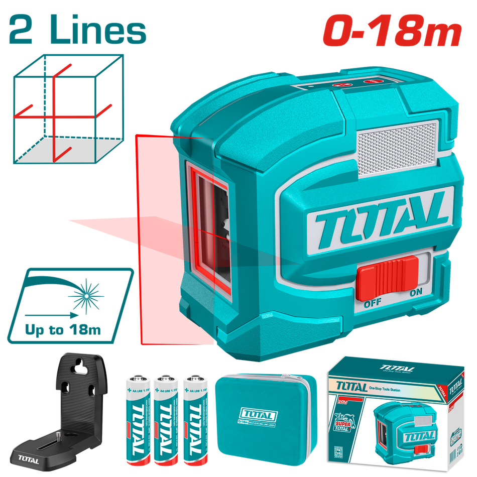 NIVEL LASER 0-18M LUZ ROJA INDUSTRIAL SUPER TOTAL (TLL156503)