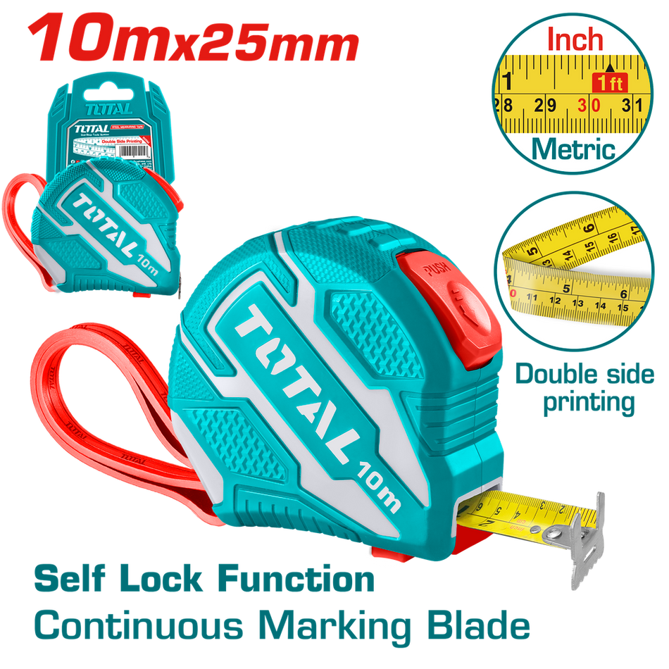 METRO 10 MTS HOJA 25MM SUPER TOTAL (TMT1262101)