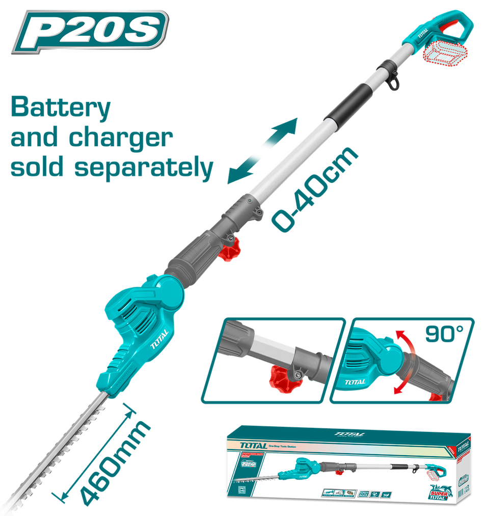 CORTASETOS INALAMBRICA EXPANDIBLE 0-40CM 20V CARGADOR Y BATERIA SE VENDEN POR SEPARADOR TOTAL (TPHT201601)