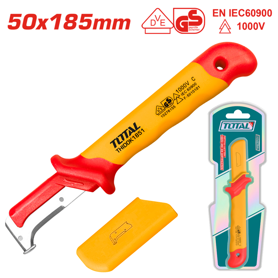 CUCHILLO PELACABLE 185MM AISLADO RECTO INDUSTRIAL SUPER TOTAL (THIDCK1851)