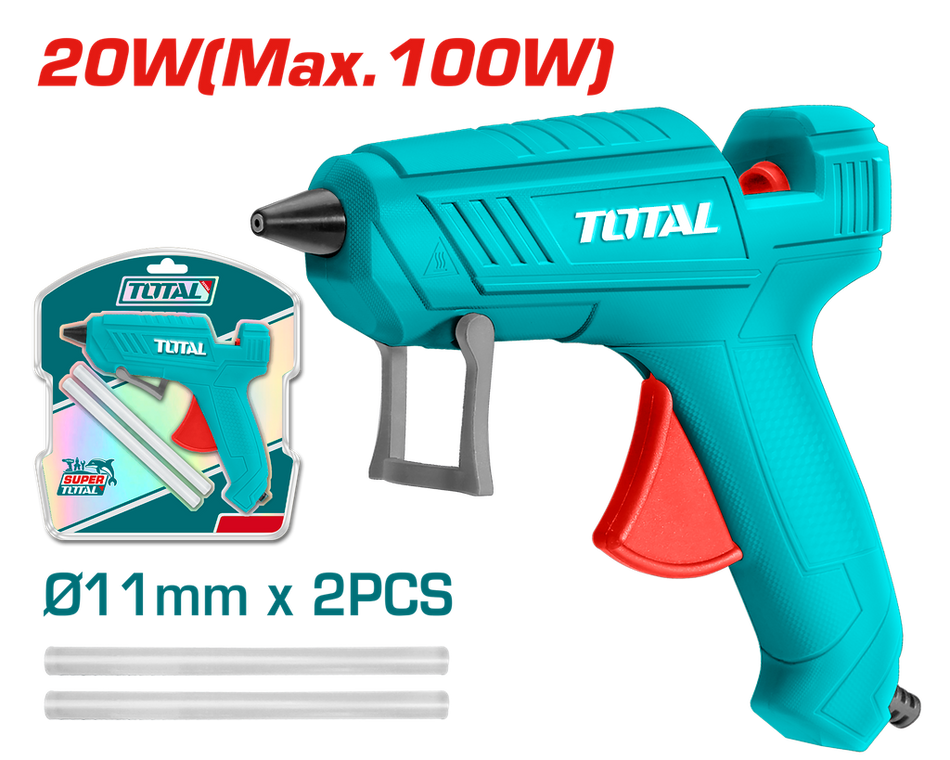 PISTOLA SILICONA 25W 110-120V INCLUYE 4 BARRAS SUPER TOTAL (UTT201116)