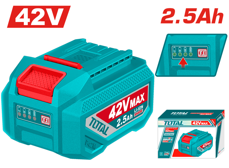 BATERIA 42V 2.5AH ION LITHIUM INDUSTRIAL SUPER TOTAL