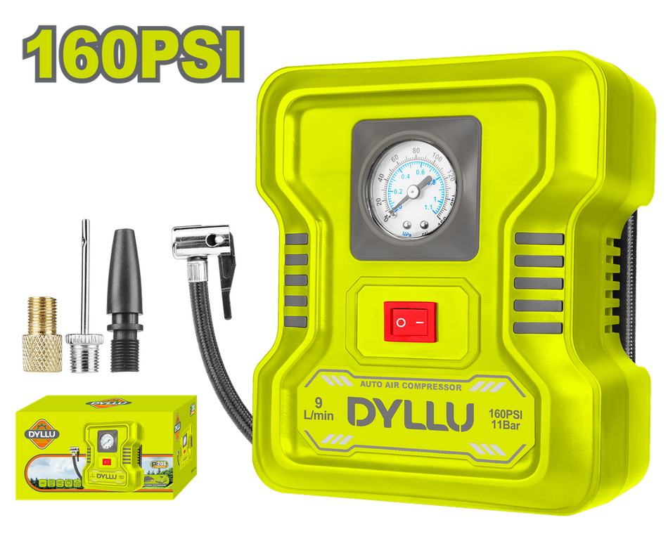COMPRESOR MINI 12V 160PSI DYLLU (DTAAC501)