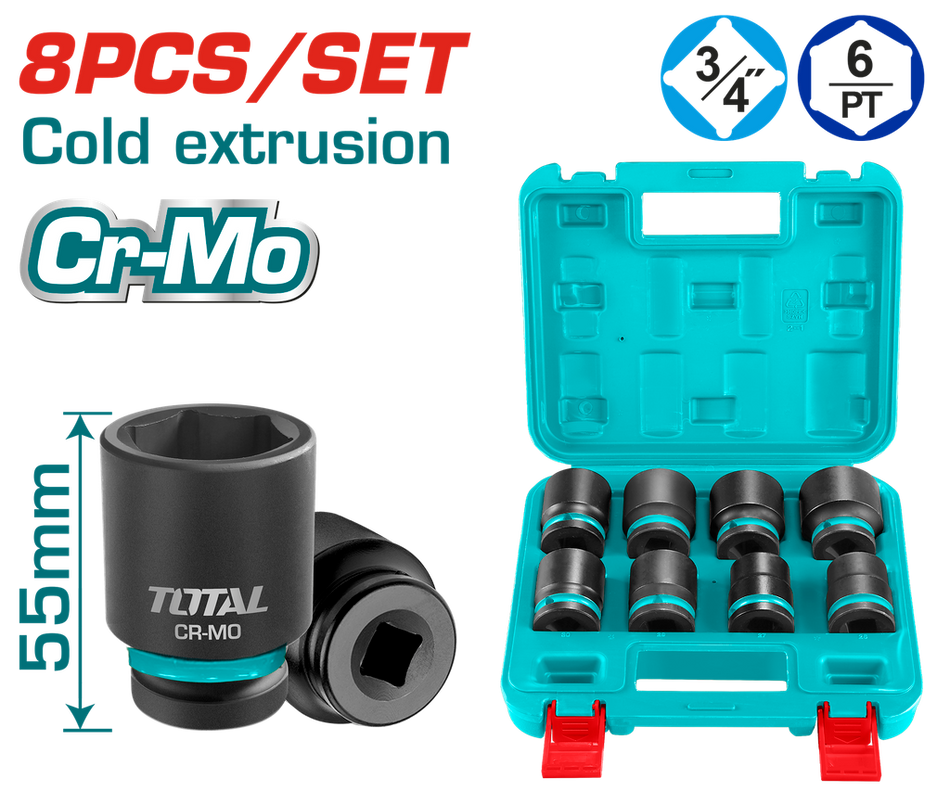 COPAS DE IMPACTO 3/4 JUEGO X 8 PZS 26 - 35 MM (THKISD34081)