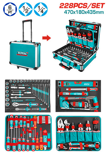 MALETA PORTA HERRAMIENTA 228 PZS INDUSTRIAL TOTAL (THKTHP62287)