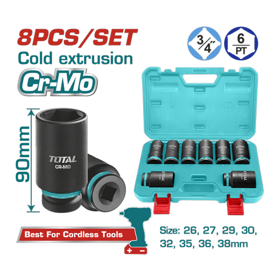 COPAS DE IMPACTO 3/4 JUEGO X 8 PZS 26 - 38 MM (THKISD34082L)