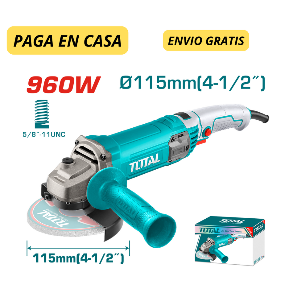 PULIDORA 4 1/2 960W INCLUYE MANGO AUXILIAR INDUSTRIAL TOTAL (UTG10911576)